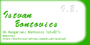istvan bontovics business card